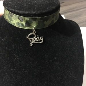 COPY - Camo ribbon party choker necklace